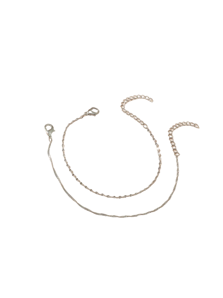 Dainty Silver 2 pcs Bracelet Set