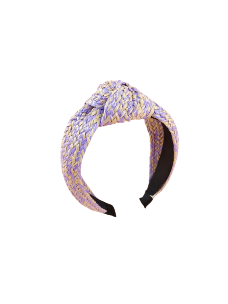 Lavender Straw Headband
